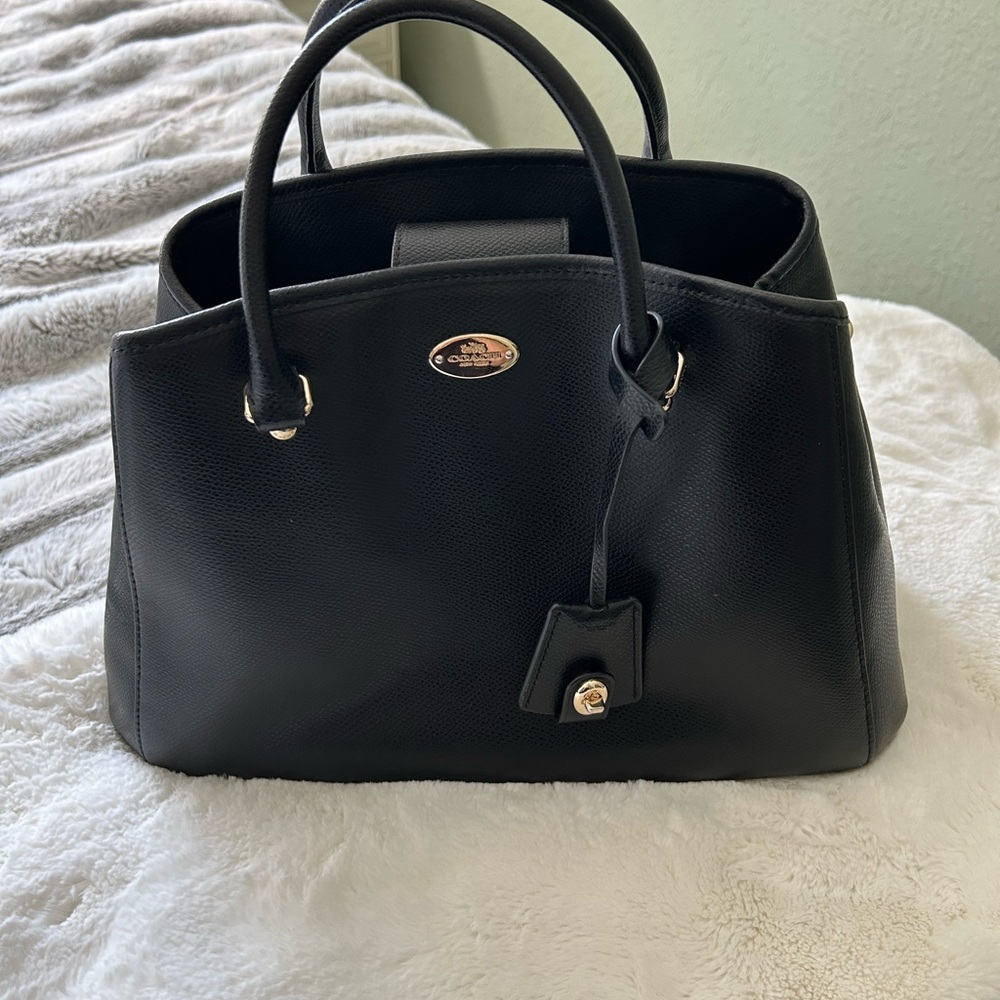 Coach Black Leather Satchel Bag - Black - Picture 2 of 10